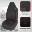 Thumbnail 2 de Upgrade4cars Coprisedili anteriori neri e rosa con poggiatesta integrato 🚗