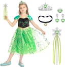 Thumbnail 1 de URAQT Abito da principessa per bambina con corona 👗