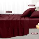 Thumbnail 1 de Utopia Bedding Set lenzuola matrimoniali 180x200 cm bordeaux 🛏️
