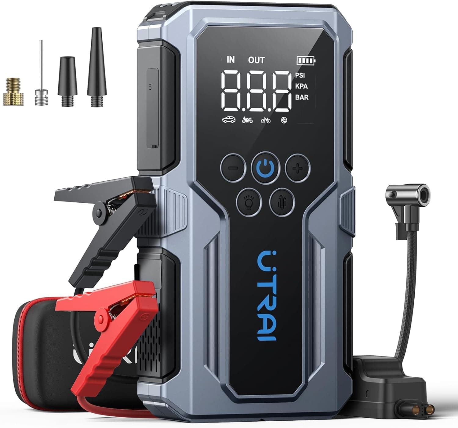 UTRAI Avviatore batteria 6000A con compressore 150 PSI 🚗