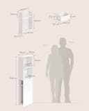 Thumbnail 2 de VASAGLE BBK567T14 Mobile bagno alto con cassetti e ripiano regolabile 🪑