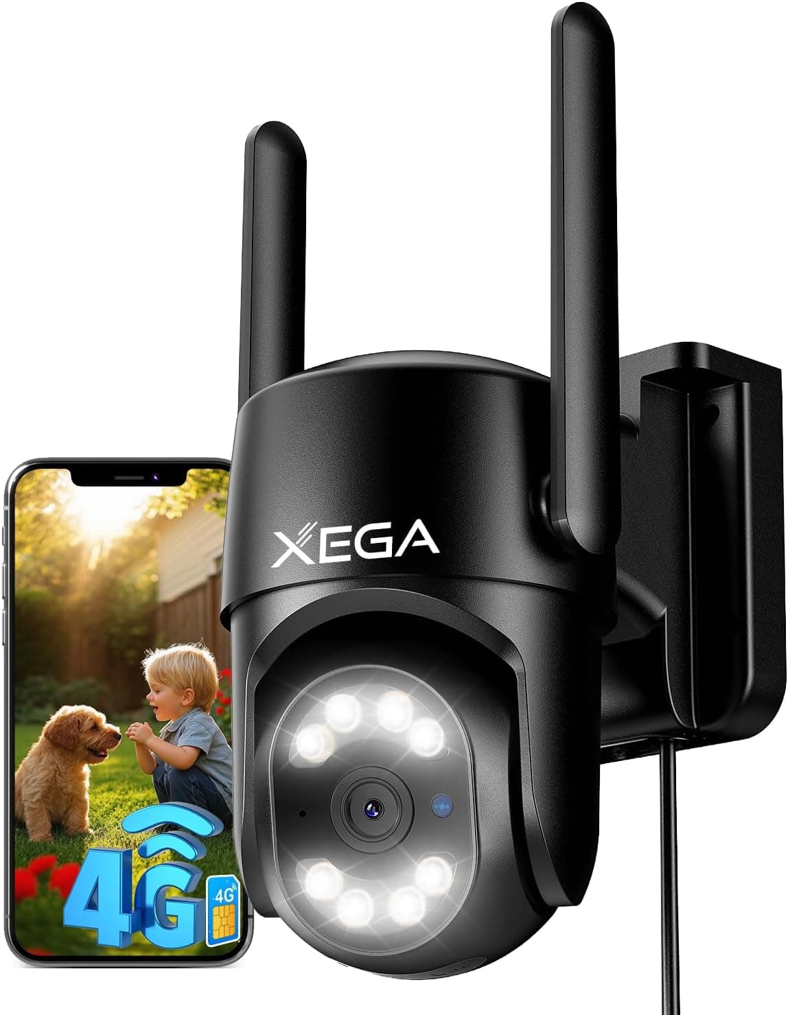 Xega 4G Telecamera esterno 2K con SIM e tracciamento umano 📷