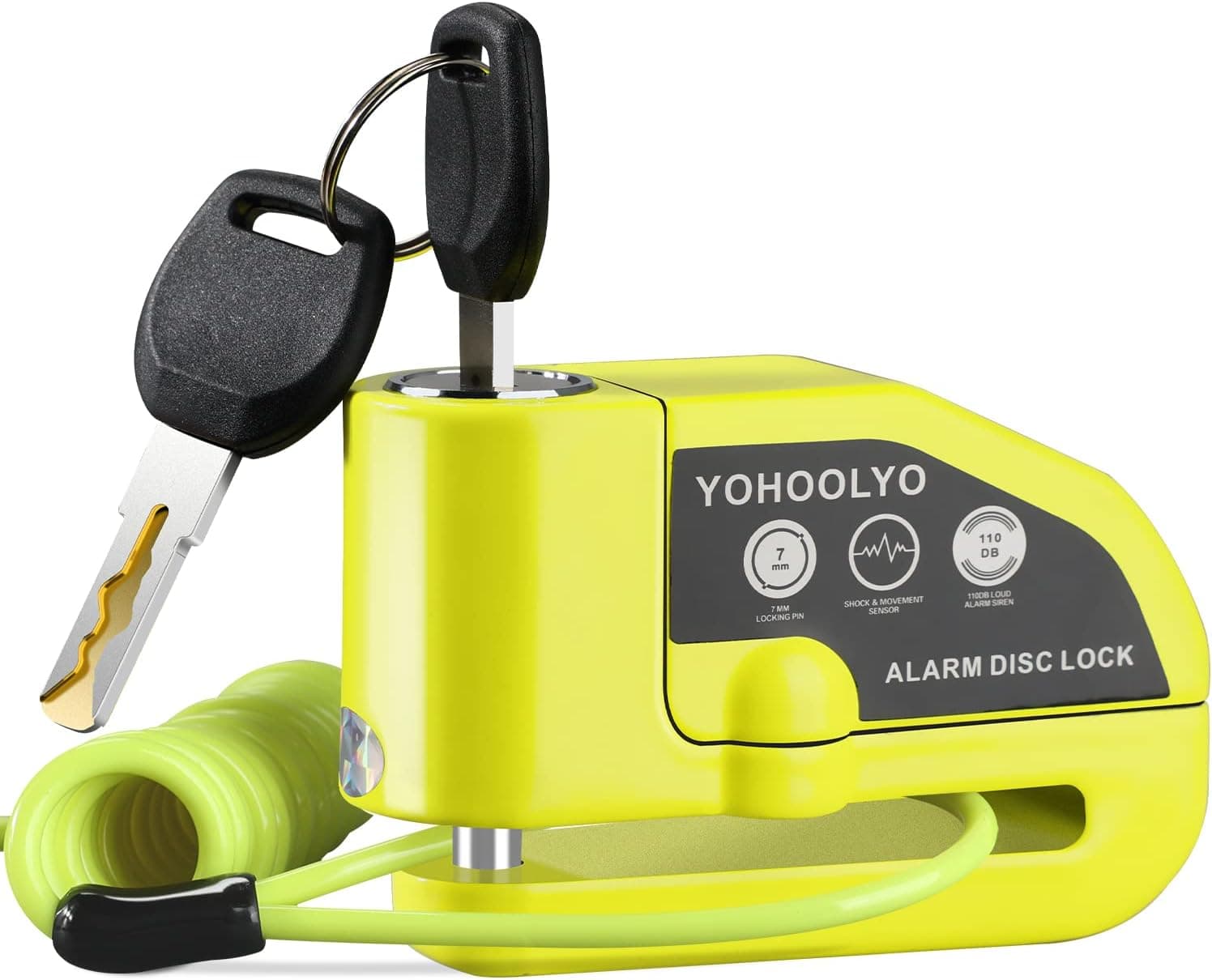 YOHOOLYO Bloccadisco moto con allarme 110 dB e promemoria 🔒