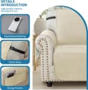 Thumbnail 4 de Ystyle Copridivano 3 posti con braccioli beige 🛋️