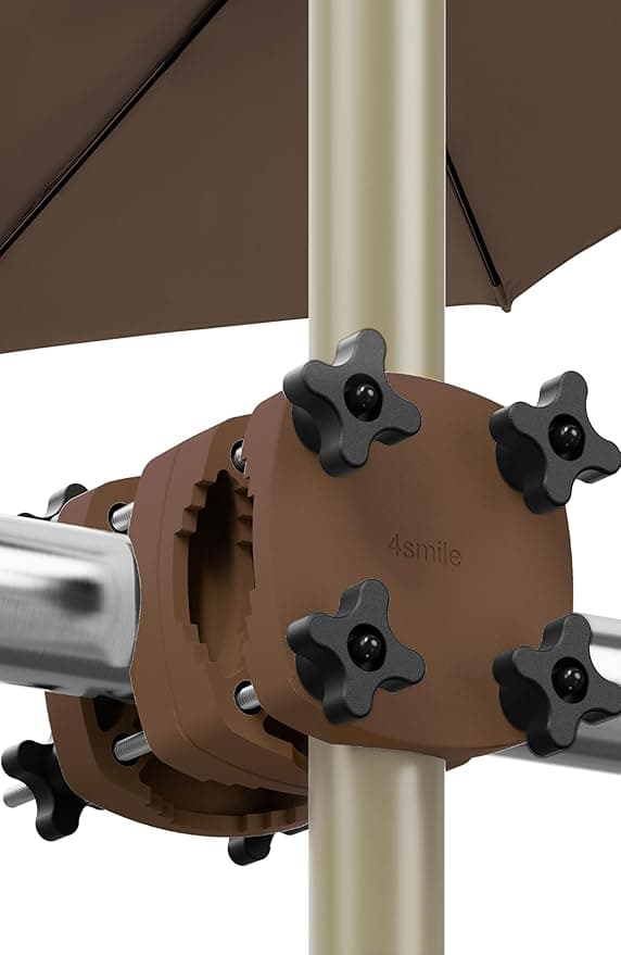 4smile SunnyGuy 🌂 Soporte para sombrilla de balcón, color topo