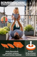 Thumbnail 2 de 4smile SunnyGuy 🌂 Soporte para sombrilla de balcón, color topo