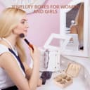 Thumbnail 5 de AiQInu Estuche Joyero Pequeño✈️ Doble Capa para Viaje, Organizador de Joyas