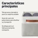 Thumbnail 1 de Amazon Basics Cajas plegables con asas de cuero, grande (3) 🏷️