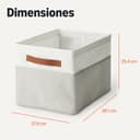 Thumbnail 4 de Amazon Basics Cajas plegables con asas de cuero, grande (3) 🏷️