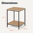 Thumbnail 1 de Amazon Basics Mesa Auxiliar mesita 40cm x 40cm x 51cm Roble