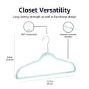 Thumbnail 4 de Amazon Basics Perchas Antideslizantes de Terciopelo, Pack 50🧥