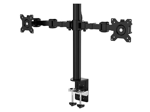 Imagen de Amazon Basics Soporte para dos pantallas, altura ajustable 🖥️ en OfertitasTOP