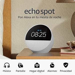 Amazon Echo Spot (2024) 🗣️ Despertador inteligente con Alexa Blanco