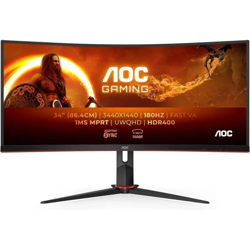 Imagen de AOC CU34G2XP/BK 34" UltraWide QHD 180Hz Curvo 📺 en OfertitasTOP
