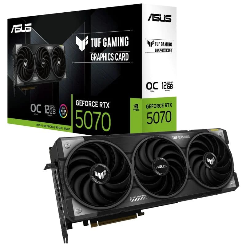 Imagen de ASUS TUF Gaming RTX 5070 OC 12GB GDDR7 🎮 en OfertitasTOP