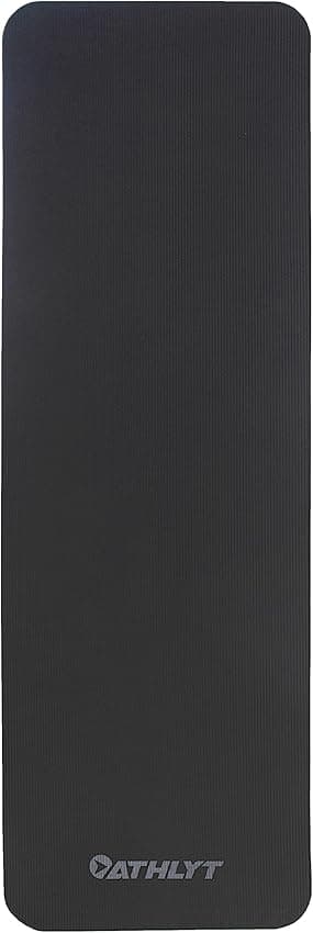 Athlyt - Esterilla de gimnasia negra 183 x 60 cm 🧘‍♀️