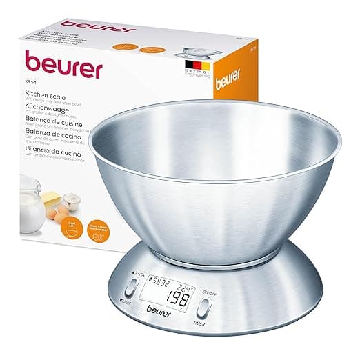 Beurer KS 54 Báscula de Cocina con Cuenco Inoxidable 🍽️