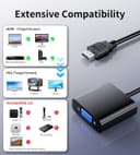 Thumbnail 5 de BHHB Adaptador HDMI a VGA 🖥️ Para PC, portátil, TV y proyector