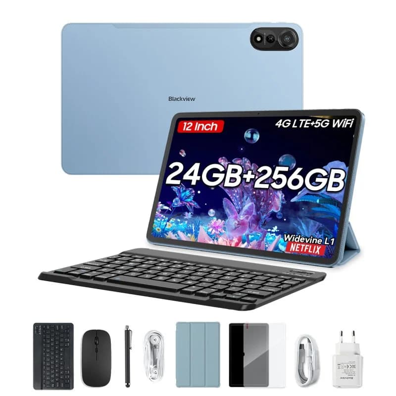 Imagen de Blackview Mega 2 12" FHD+ con 8GB/256GB Android 4G azul + accesorios en OfertitasTOP