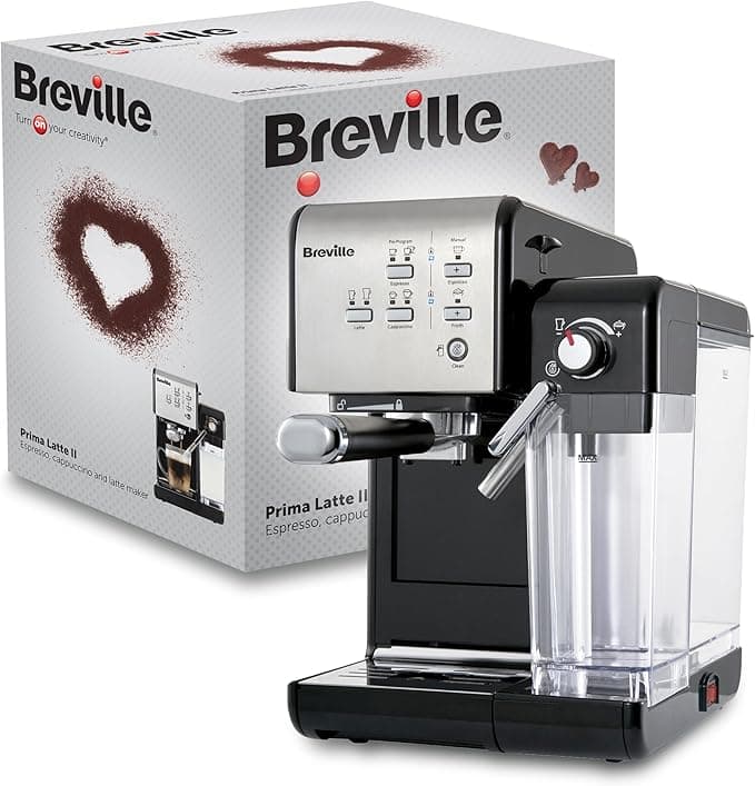 Breville Prima Latte II Espresso ☕ Cafetera con espumador y bomba 15 bares