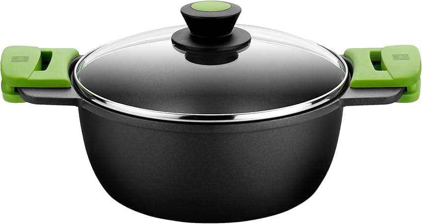 Cacerola Alta Fudido 20 cm, Aluminio Negro 🍳