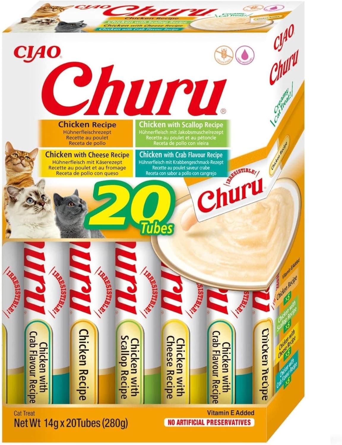 Imagen de CHURU Cat Variedades de pollo 20 x 14 g 🐱 en OfertitasTOP