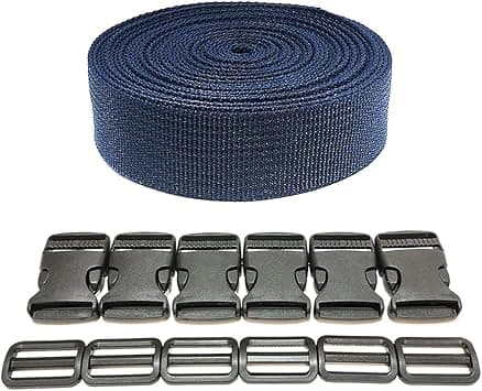 Cinta de Mochila 3m x 32mm + 12 Hebillas de Plástico 🎒