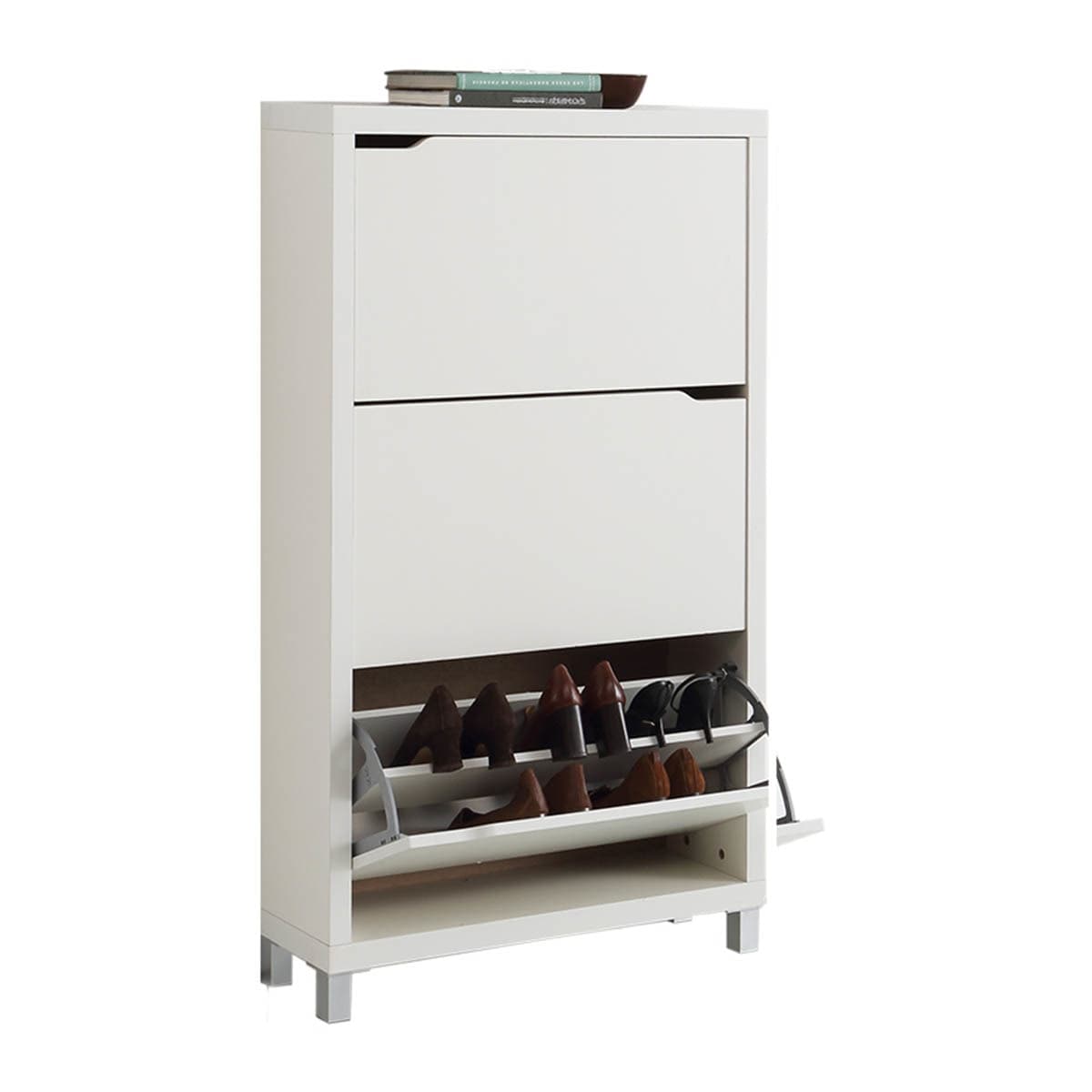 Kit Closet Mueble Zapatero Kubox 3 trampones Blanco
