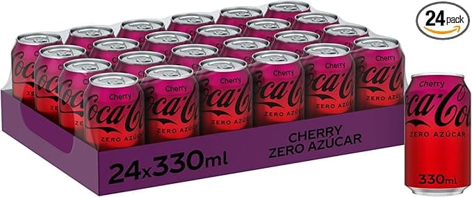 Coca-Cola Zero Cherry, Pack 24 latas de 330 ml 🥤
