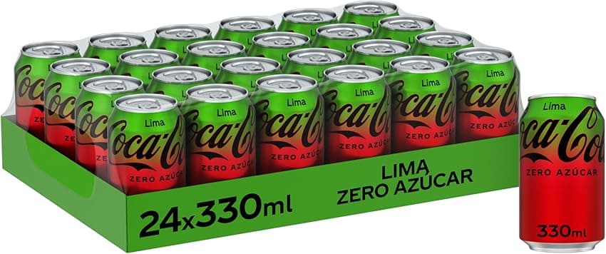 Coca-Cola Zero Lima 🥤 Pack 24 latas 330 ml