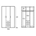 Thumbnail 2 de El Corte Inglés Noel armario 3 puertas 4 cajones 3 cuerpos