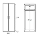 Thumbnail 4 de El Corte Inglés Noel armario 2 puertas, 2 cuerpos