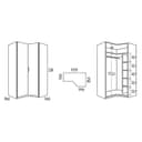 Thumbnail 1 de El Corte Inglés Noel armario rincón 4 estantes