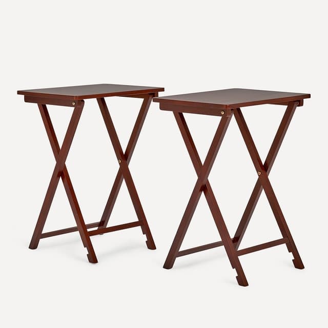 El Corte Inglés Set Parson: 2 mesas plegables madera hevea