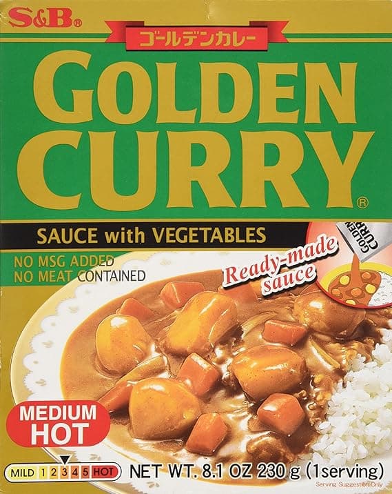 S&B Curry Japonés con Vegetales 🌶️ 230g Blasa Pouch