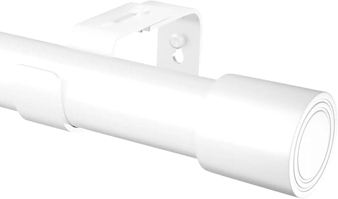 Curtain Rod Metal Blanco 62-187cm con Bolas y Soportes✨