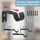 Thumbnail 4 de Curtain Rod Metal Blanco 62-187cm con Bolas y Soportes✨