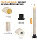 Thumbnail 2 de Da by 3 Velas Cónicas LED sin llama con control remoto, 9.6" ✨