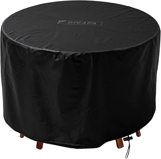 DICAPA Funda para Mesa Exterior Impermeable Ø160x70cm ☔