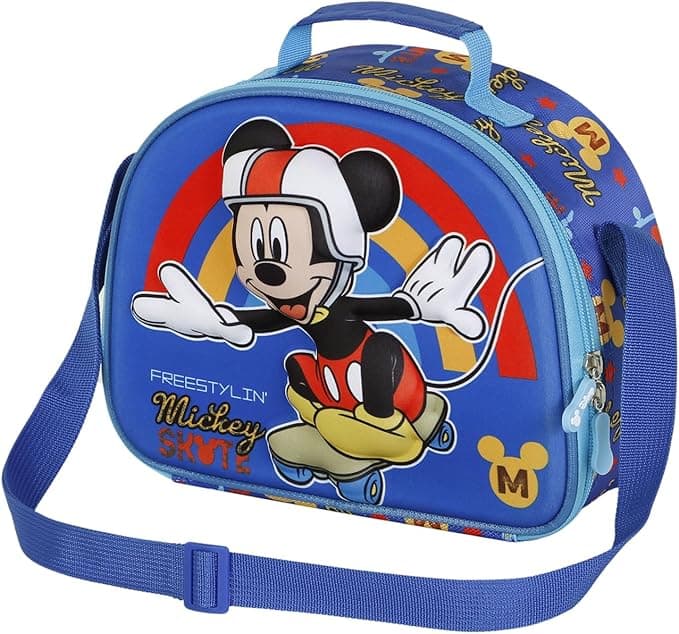 Disney Classic Mickey Mouse Bolsa Portamerienda 3D Azul 🧮