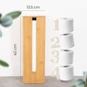 Thumbnail 2 de Dispensador de papel higiénico de bambú con tapa 🧻