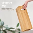 Thumbnail 4 de Dispensador de papel higiénico de bambú con tapa 🧻