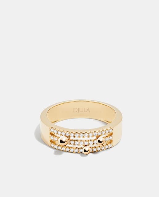 Imagen de Djula Cosmic Spell ✨ Anillo de oro y diamantes en OfertitasTOP