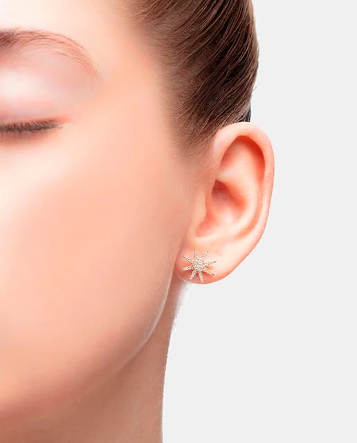 Imagen de Djula Pendientes Soleil de Oro y Diamantes ✨ en OfertitasTOP