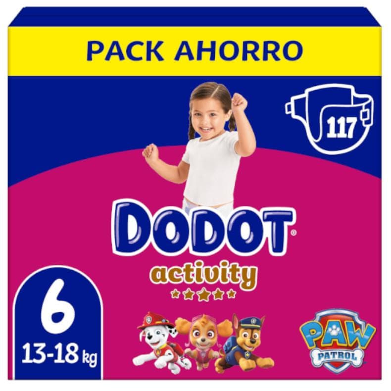 Imagen de Dodot Pañales Activity Box XXL T6 117 uds 🧷 en OfertitasTOP