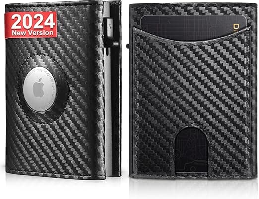 DOMIPHIE Airtag Wallet Piel Premium, Tarjetero delgado con RFID 👜