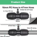 Thumbnail 1 de Duokon Conectores en T de Jardín 16mm - Pack de 10 💧