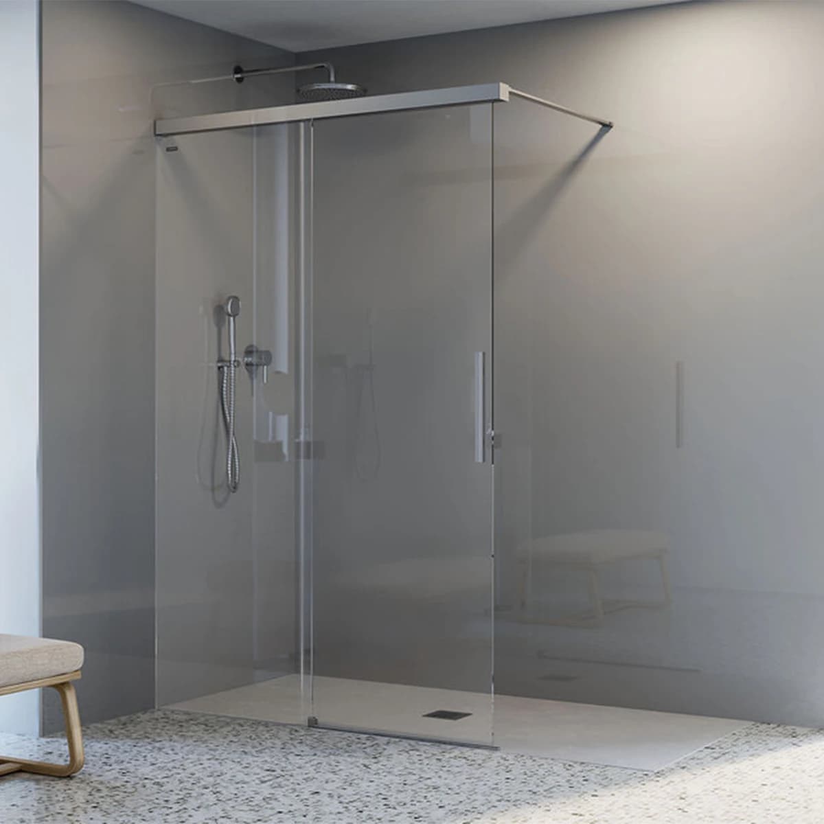 Duscholux D5 Custom Separador ducha 200 cm, 8 mm