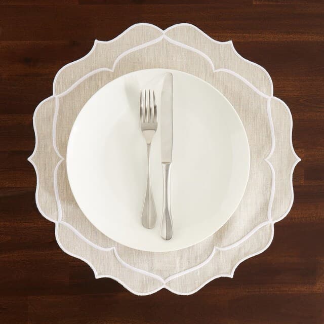 Los Encajeros Mantel Individual Lino Alhambra 🧵