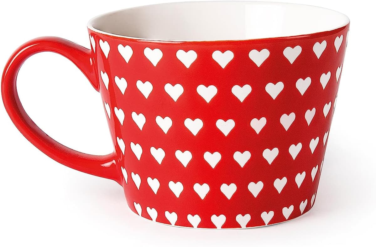 Excelsa Enjoy Taza Jumbo de Porcelana Roja ☕ 11cm